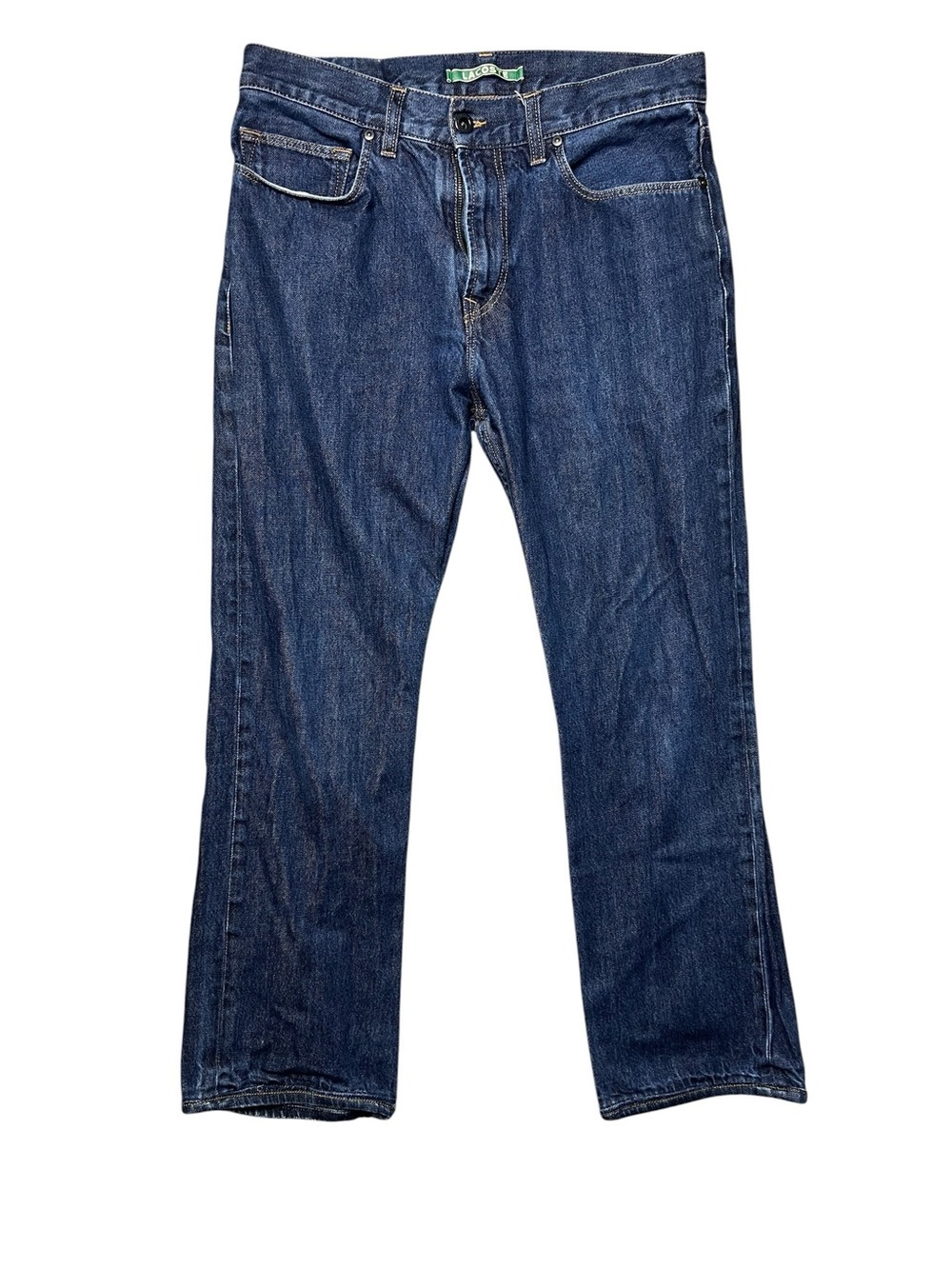 Lacoste Denim Regular Straight Leg Dark Mid Rise Casual Jeans Men Size 32X28